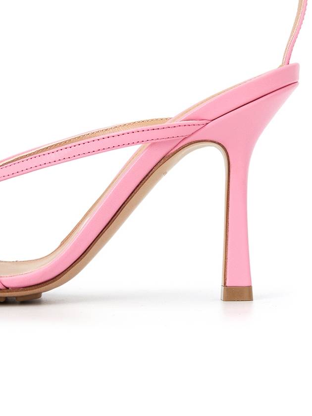 Stretch Leather Sandal Heels Pink - BOTTEGA VENETA - BALAAN 9