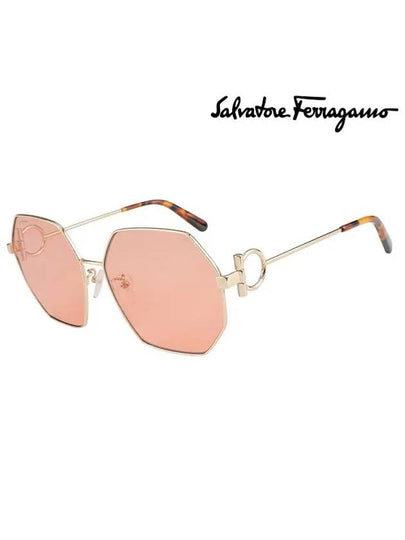 Geometric Metal Sunglasses Pink - SALVATORE FERRAGAMO - BALAAN 2