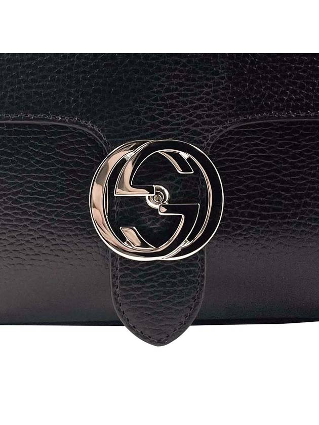 GG Interlocking Chain Small Top Handle Shoulder Bag Black - GUCCI - BALAAN 5