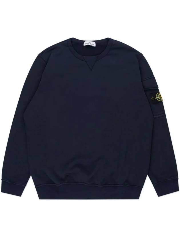 Wappen Patch Zipper Pocket Sweatshirt Navy - STONE ISLAND - BALAAN 3