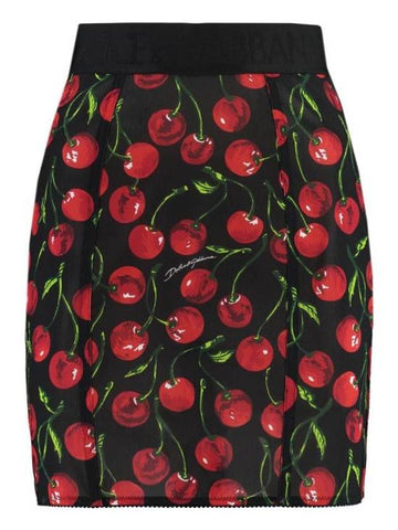 Short Skirt F4CJVTFSUA3 HN4IY MULTICOLOR - DOLCE&GABBANA - BALAAN 1