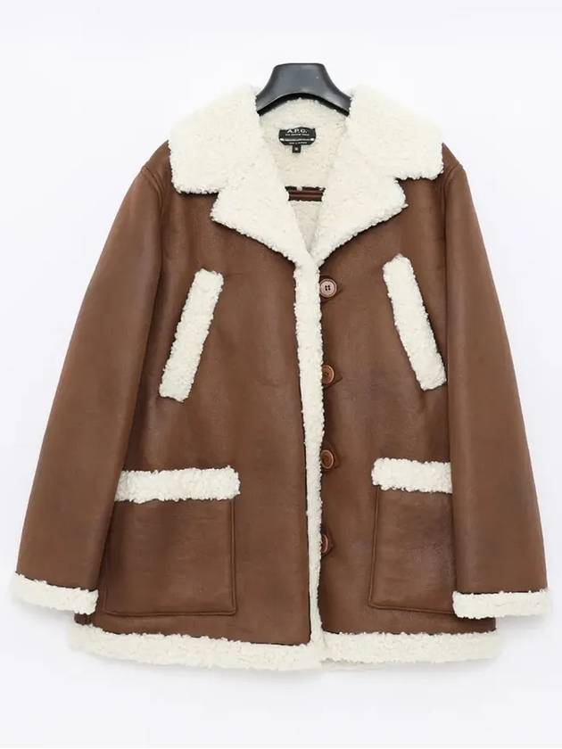 Clara Shearling Coat Brown - A.P.C. - BALAAN 3