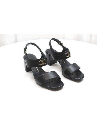 Ferragamo Black Kyla Heel Sandals Size 5 01C094 745433 - SALVATORE FERRAGAMO - BALAAN 2