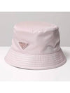 Re-Nylon Triangle Logo Bucket Hat Alabaster Pink - PRADA - BALAAN 2