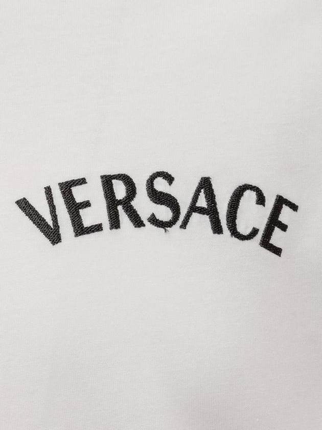 Milano Logo Short Sleeve T-Shirt White - VERSACE - BALAAN 4