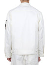 Cotton Canvas Zip-up Jacket Natural White - STONE ISLAND - BALAAN 6