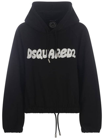 logo print long sleeve hoodie S72GU0443S25516 - DSQUARED2 - BALAAN 2