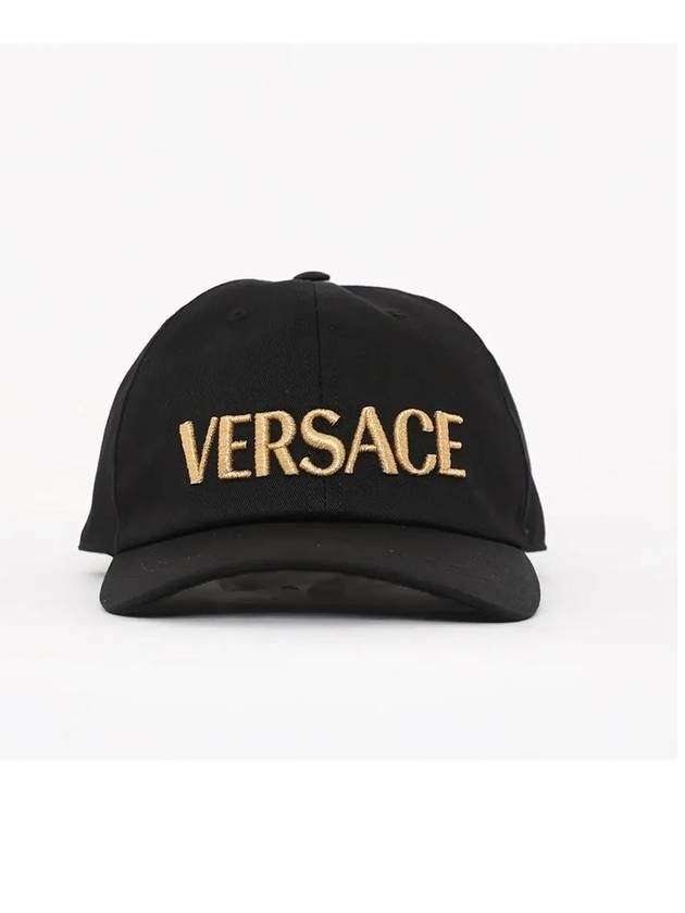 Embroidered Logo Ball Cap Black - VERSACE - BALAAN 3