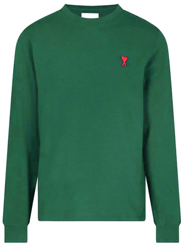 Small Heart Logo Sweatshirt Green - AMI - BALAAN 2