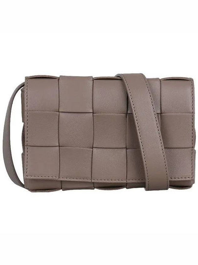 Cassette Intrecciato Small Cross Bag Taupe - BOTTEGA VENETA - BALAAN 2