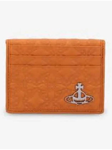 Embossed Card Holder Orange 51110023 L001Y 1258278 - VIVIENNE WESTWOOD - BALAAN 1