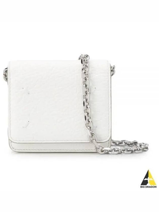 Embroidery Logo Chain Cald Wallet Light Grey - MAISON MARGIELA - BALAAN 2