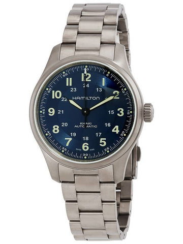 Hamilton Khaki Field Titanium Automatic Blue Dial Men s Watch H70545140 - HAMILTON - BALAAN 1