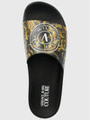 Watercolor Couture Slippers Black - VERSACE - BALAAN 3