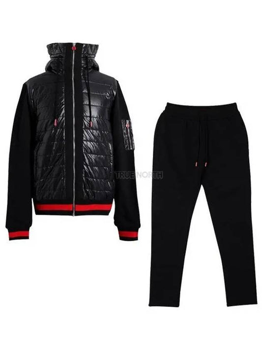 Padded Zip-Up Track Suit Black - KITON - BALAAN 2