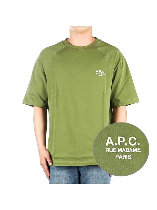 Willy Logo Cotton Short Sleeve T-Shirt Green - A.P.C. - BALAAN 1