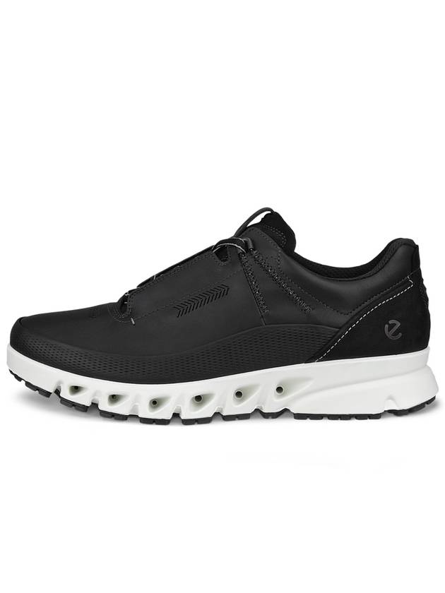 Omnivent Lace Leather Low Top Sneakers Black - ECCO - BALAAN 2