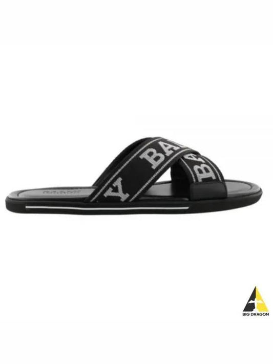 Logo Bonk Slippers Black - BALLY - BALAAN 2