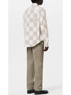 1AFJDA Damier Long Sleeve Classic Cotton Shirt - LOUIS VUITTON - BALAAN 4