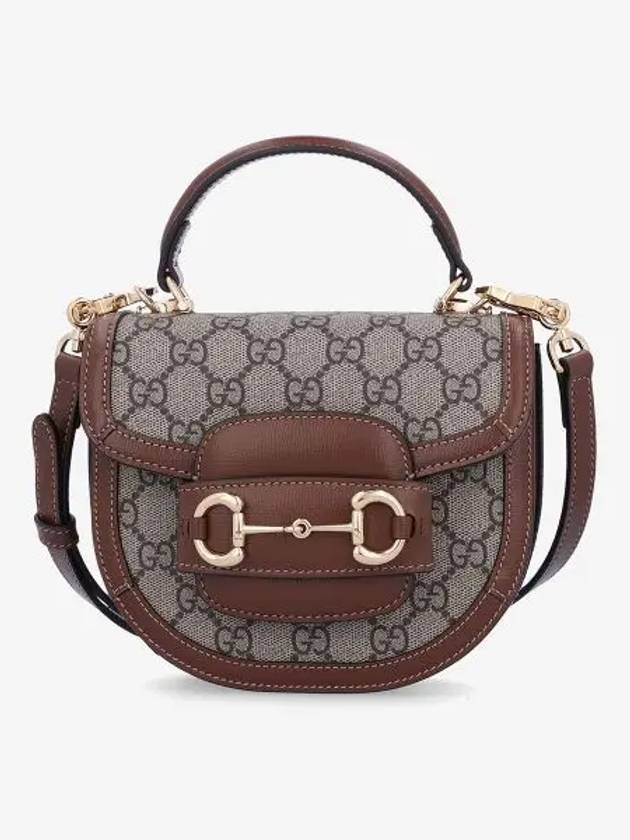 Horsebit 1955 Mini Top Handle Cross Bag Beige Brown - GUCCI - BALAAN 2