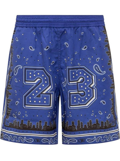 bandana print surfer swim shorts OMFD008S24FAB0024600 - OFF WHITE - BALAAN 2