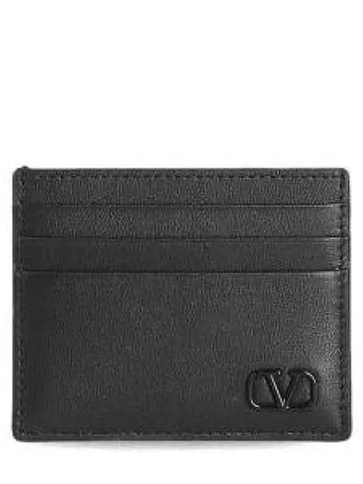 V Logo Signature Card Wallet Black - VALENTINO - BALAAN 2