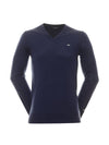 Lymann V-Neck Wool Knit Top Estate Blue - J.LINDEBERG - BALAAN 1