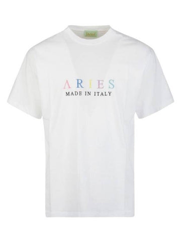 Arise Short Sleeve T Shirt CTAR60007WHITE - ARIES - BALAAN 1