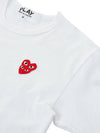 Men s Heart Logo T Shirt AZ P1T288 051 WHITE - COMME DES GARCONS - BALAAN 6