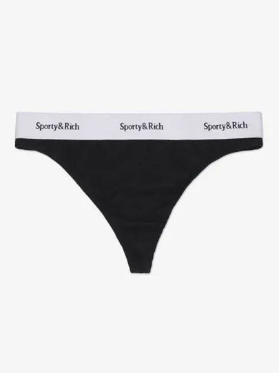 Serif Logo THONG Black UN1011BK - SPORTY & RICH - BALAAN 1