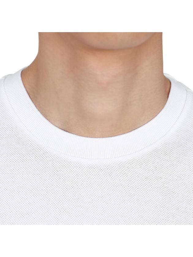 Classic Pique Rib Side Insert 4-Bar Short Sleeve T-Shirt White - THOM BROWNE - BALAAN 6