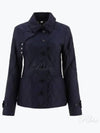 Women's Diamond Quilted Thermoregulated Check Jacket Midnight - BURBERRY - BALAAN 2