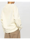 Logo Printing Oversized Cotton Sweatshirt Cream - JIL SANDER - BALAAN 7