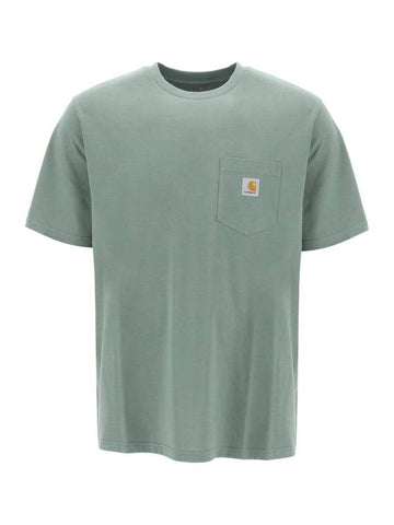 Pocket Short Sleeve T-Shirt Park Green - CARHARTT WIP - BALAAN 1