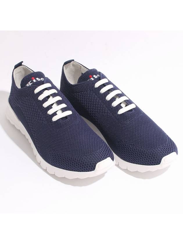 Fit Knit Low Top Sneakers Navy - KITON - BALAAN 3