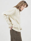 Modal Cable Collar Knit Cream - CHANCE'S NOI - BALAAN 9