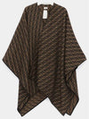 FF Jacquard Poncho Brown - FENDI - BALAAN 3