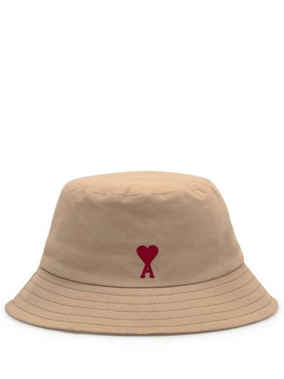 De Coeur Embroidered Bucket Hat Sand - AMI - BALAAN 2