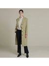 RS9seoul Cashmere 10 Wool 90 Double Coat Latte Green - RS9SEOUL - BALAAN 3