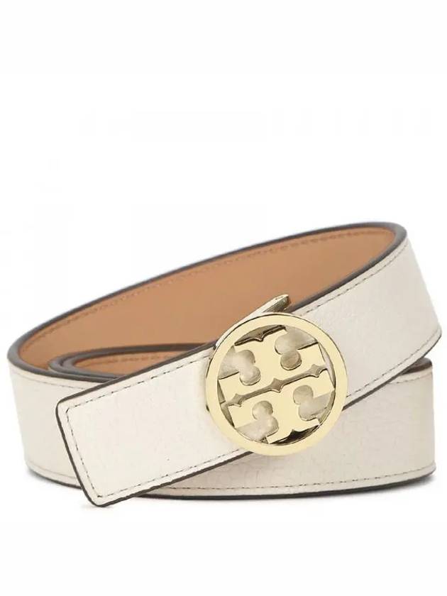 1 Miller Reversible Leather Belt New Ivory Natural Vachetta - TORY BURCH - BALAAN 2