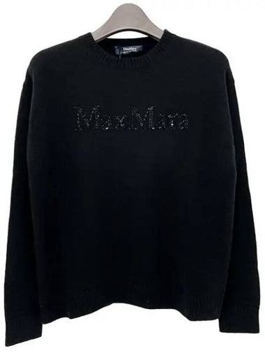 S KASSEL logo wool cashmere knit black 2429366163600 009 1154351 - MAX MARA - BALAAN 1