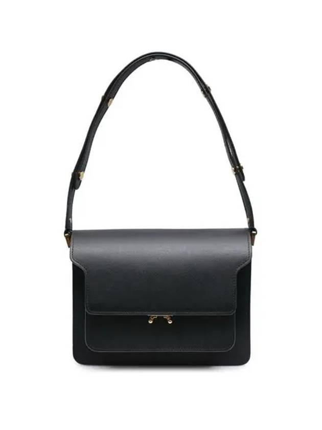 Saffiano Trunk Medium Shoulder Bag Black - MARNI - BALAAN 2