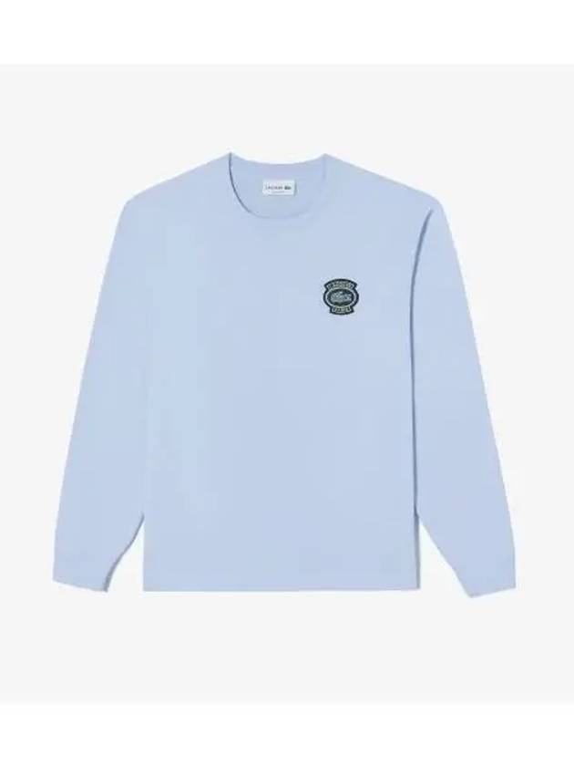 Men s Badge Match Long Sleeve T Shirt Light Lavender - LACOSTE - BALAAN 1