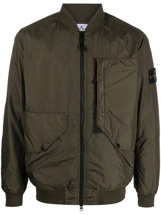 Garment Dyed Crinkle Reps Jacket Khaki - STONE ISLAND - BALAAN 1