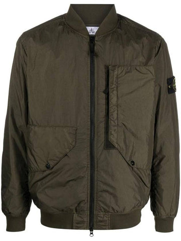 Garment Dyed Crinkle Reps Jacket Khaki - STONE ISLAND - BALAAN 1