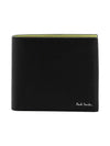 Logo Color Block Leather Half Wallet Black - PAUL SMITH - BALAAN 1