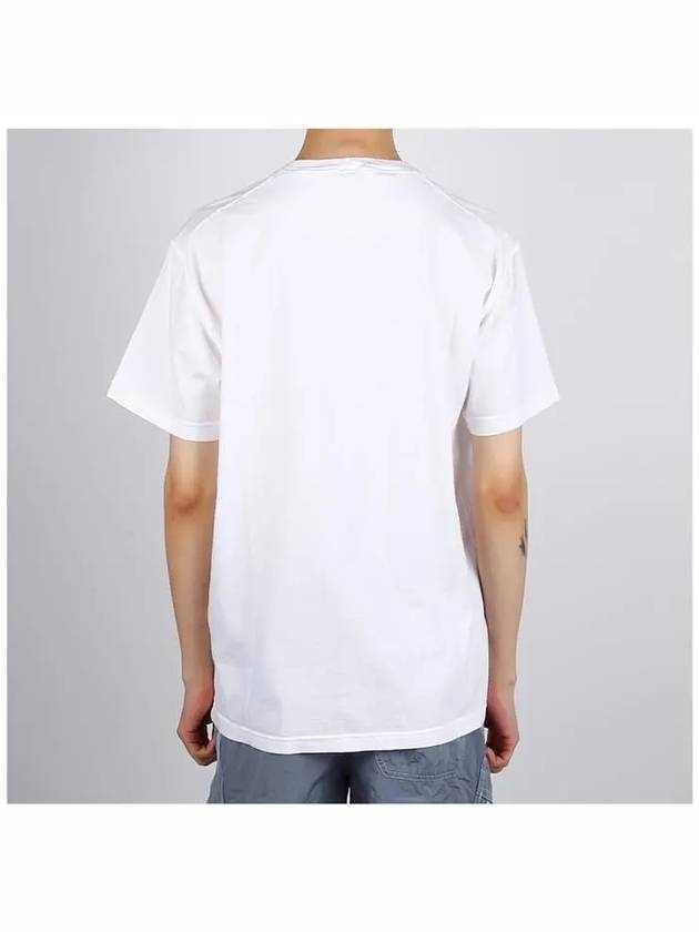 Fissato Treatment Organic Cotton Short Sleeve T-Shirt White - STONE ISLAND - BALAAN 5