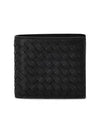 Men's Intrecciato Half Wallet Dark Grey - BOTTEGA VENETA - BALAAN 2