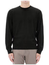 Crew Neck Wool Knit Top Black - THEORY - BALAAN 6