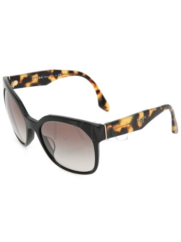 Sunglasses Black Leopard Triangle Logo SPR10R - PRADA - BALAAN 6